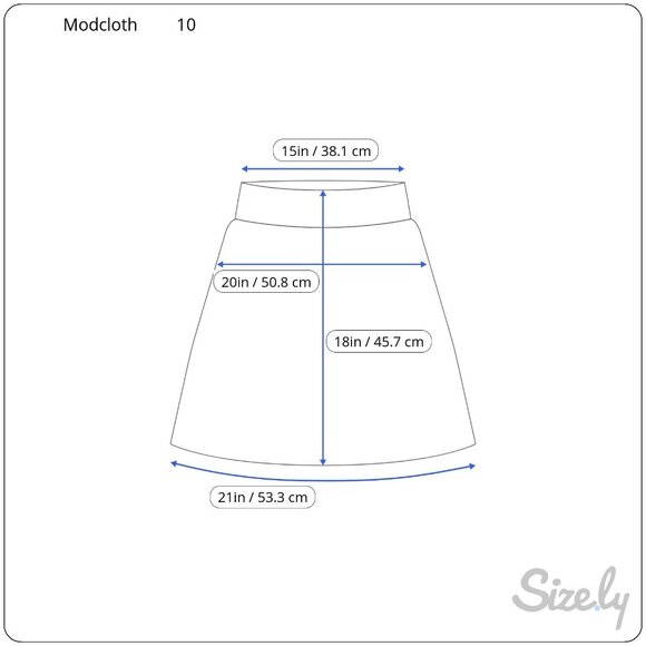 ModCloth Women's A-Line Blue Skirt Size 10 Pockets Back Zipper NWT - Picture 2 of 5
